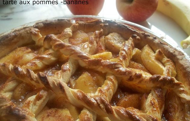 TARTE AUX POMMES-BANANES