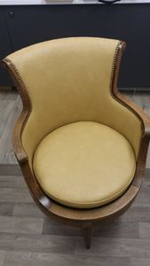 Fauteuil peau d'autruche 