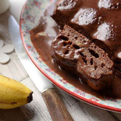 Cake moelleux chocolat bananes #sans beurre  