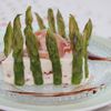 CHARLOTTES D’ASPERGES VERTES AU CHÈVRE ET JAMBON DE PARME