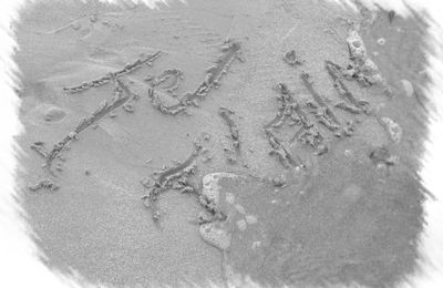 ecriture sur la plage