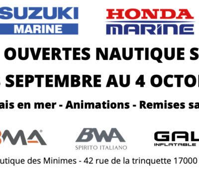 Portes ouvertes GEANTES à La Rochelle du 28 septembre au 4 octobre 2020 – Semi-rigide BWA, ZEPPELIN, 3D Tender, GALA etc.