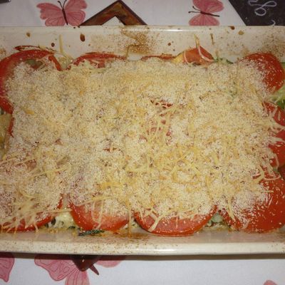 Gratin tomates et courgettes facile