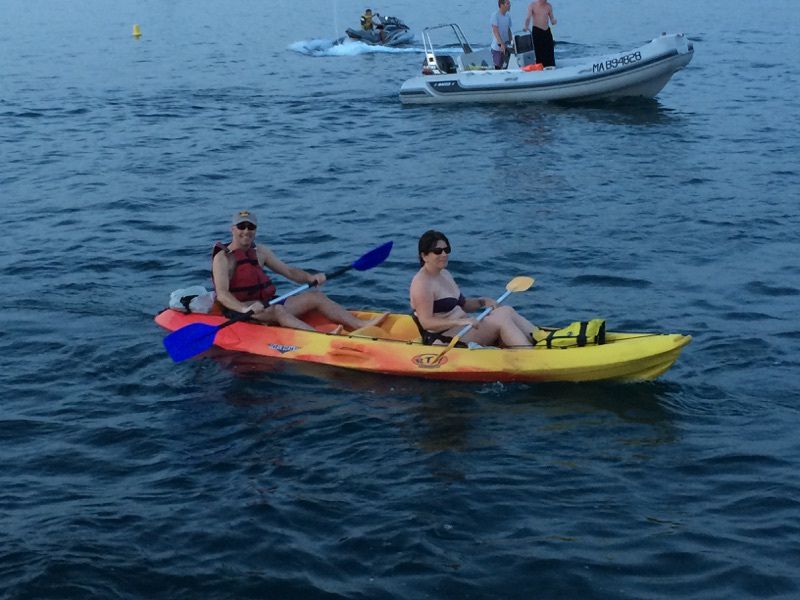 Coucher de soleil en kayak et baignade