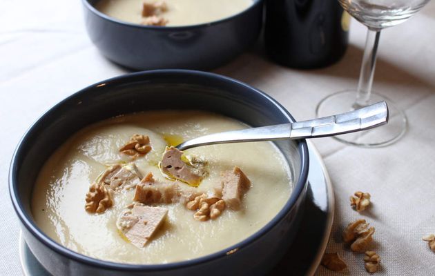 Velouté de panais au foie gras - Thermomix -