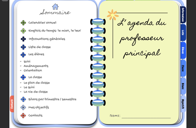 L’agenda du professeur principal 