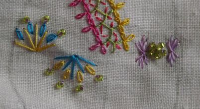 BRODERIE - Projet ourson - derrière de la tête et le dernier dessous de pied