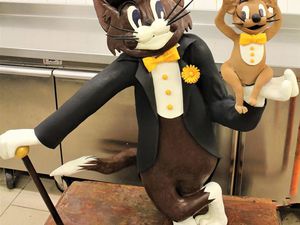Sculpture en chocolat de &quot;Tom et Jerry&quot; ( Cartoons)