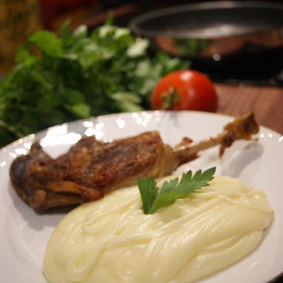 L'Aligot à la Tome fraîche, et sa cuisse de canard grillée