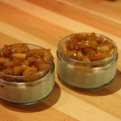 Pana Cotta pommes rôties
