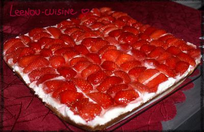 Tarte aux fraises speculos mascarpone