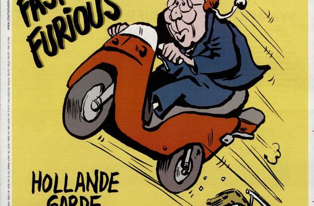 Fast & Furious avec François Hollande en Une de Charlie Hebdo.