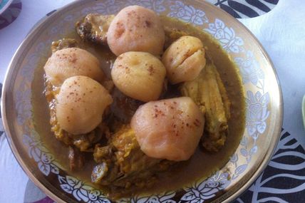 Tajine d'ailerons de dindes aux pommes