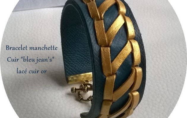 Bracelet manchette en cuir