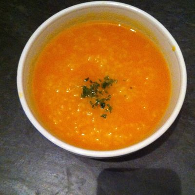 Velouté de courge musquée au cumin dukan