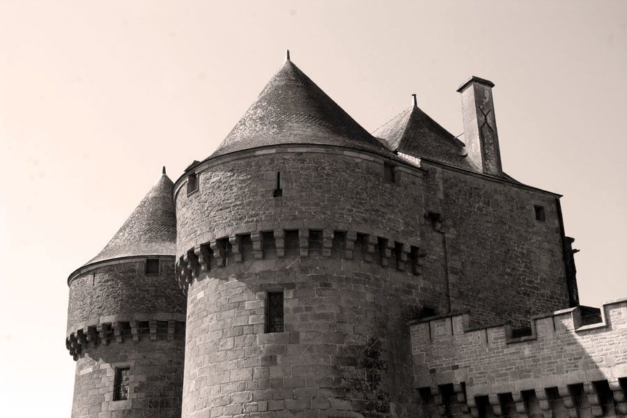 Photos de la ville de Guérande en noir et blanc