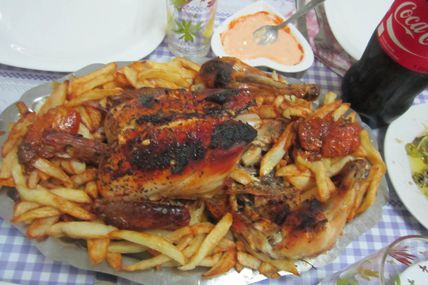poulet roti avec frites