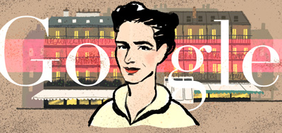 Simone de Beauvoir mise à l'honneur sur Google