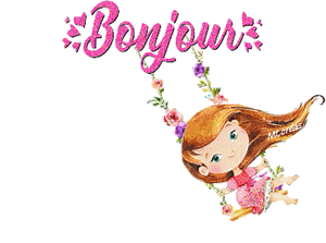 Bonjour - Enfant - Fille - Balançoire - Gif animé - Gratuit - Le Monde des  Gifs