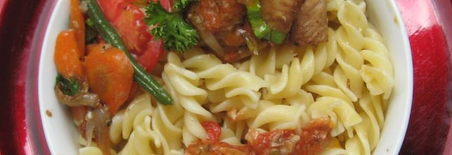 Recette: Poulet aux légumes et Fusilli
