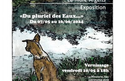 Affiche exposition Musée de la Minoterie « Du pluriel des Eaux » du 10/05/24 au 16/06/24.