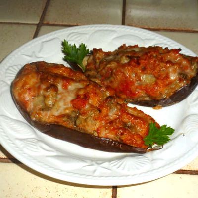 Aubergines farcies au Beaufort 