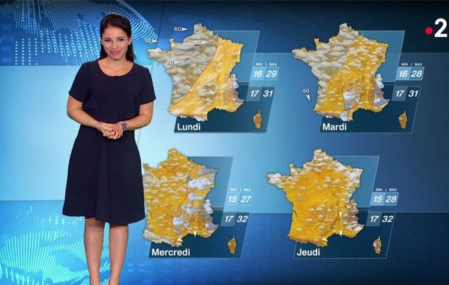 Virginie Hilssone Météo France 2 le 28.07.2018