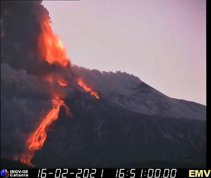 Etna - 02.16.2021 / 4:51 pm - last webcam image before the server was in error 502 - EMv / INGV webcam