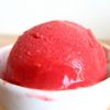 Sorbet à la groseille, framboise et mangue