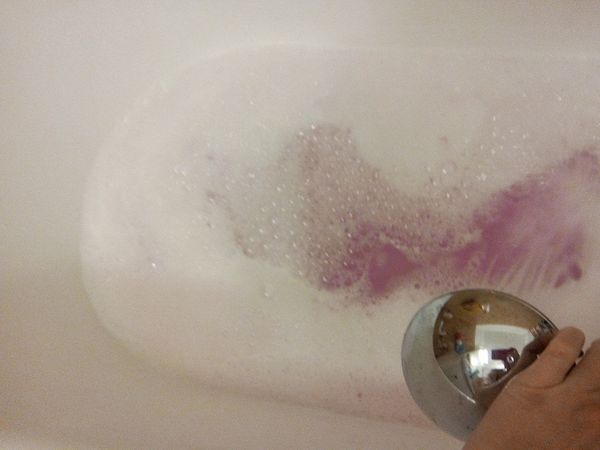 Houlala le bain tout rose !