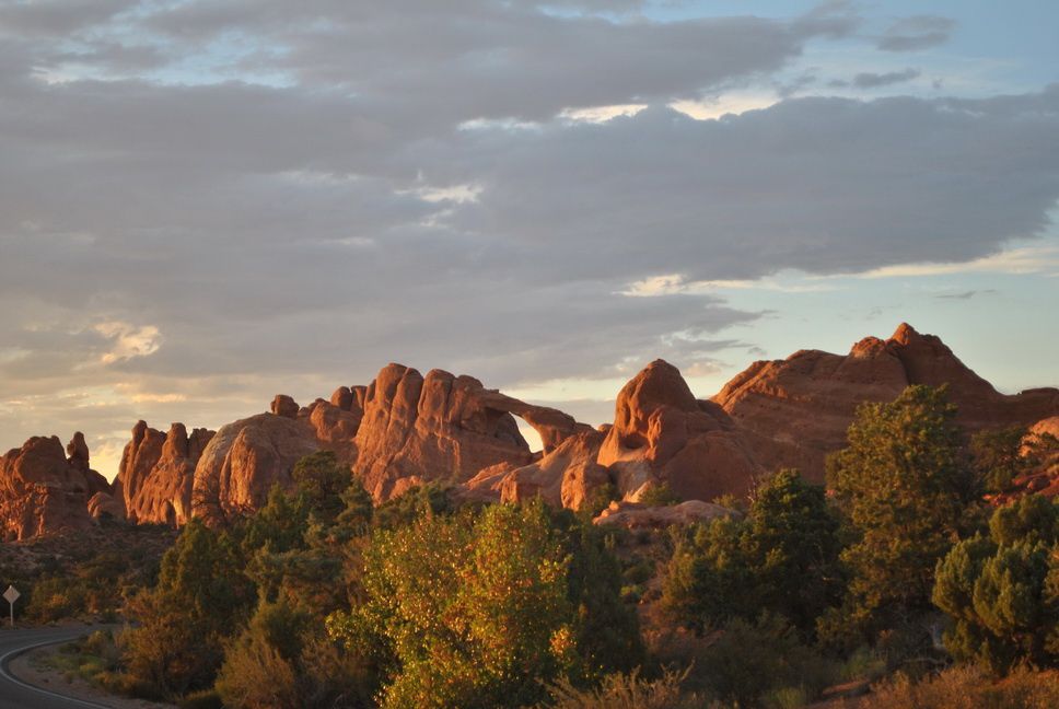 Ballade du lever au coucher du soleil à Arches National Park