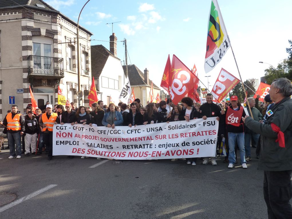 Réforme des retraites, le mouvement social sans précédent à Montargis: le 25 mai, les 7 et 23 septembre, les 2,12 et 16 octobre 2010