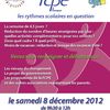 Les rythmes scolaires en question : samedi 8 décembre 2012 de 9h30 à 12h au cinéma Mistral de Frontignan