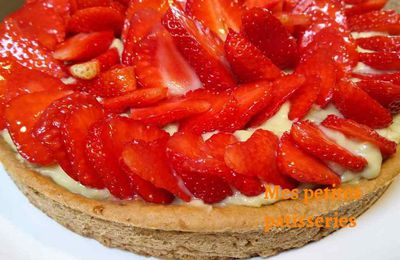 Tarte aux fraises et "crème pâtissière"