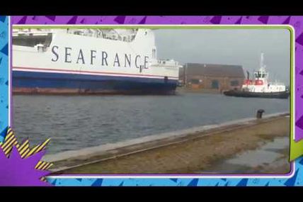 Dunkerque , départ du seafrance vers les ARNO .