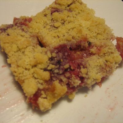 Crumble pommes et framboises