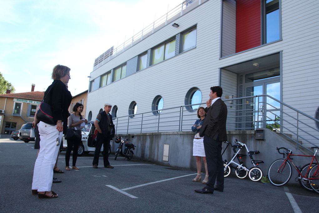 Accueil des salariés et conférence de presse autourt des entreprises ENI et VISUAL LINK à Tournon sur Rhône