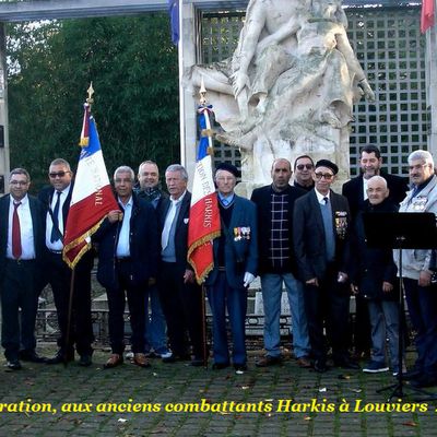 Commémoration, aux anciens combattants Harkis à Louviers (27) le 26 Octobre 2019