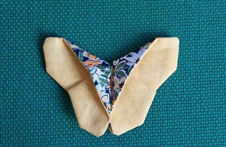 origami papillon en tissu 