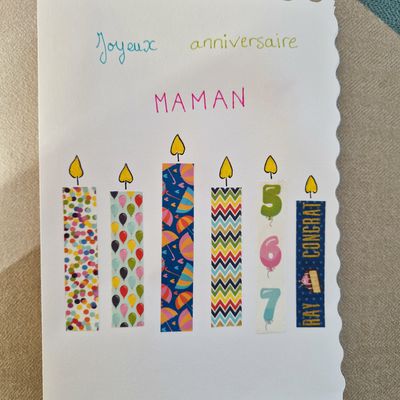 Carte d'anniversaire maman