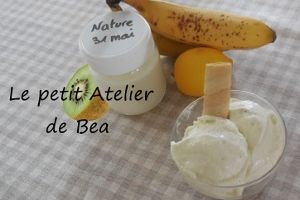 Glace au yaourt banane kiwi citron