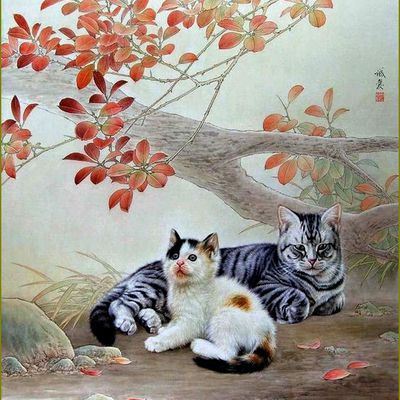 Les chats par les peintres -  Xing Chengai