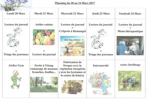 Planning semaine 12