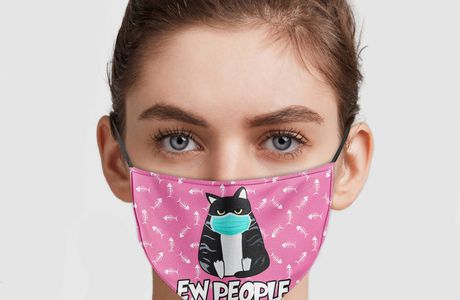 Cat And Fish – Ew People Face Mask