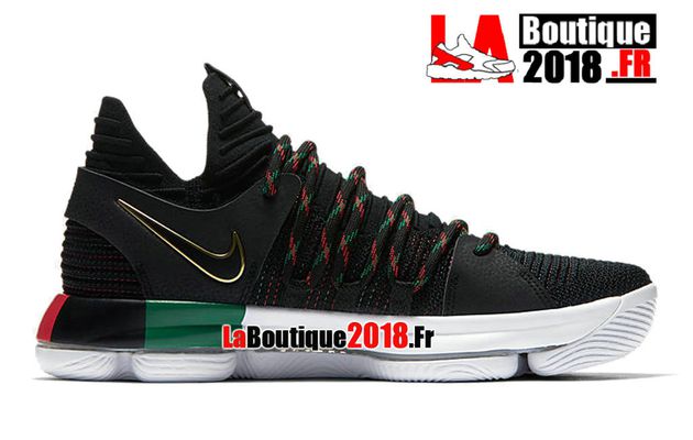 Nike Kd 10 "Bhm" 2018 Noir/Blanc/Vert/Rouge 897817-003