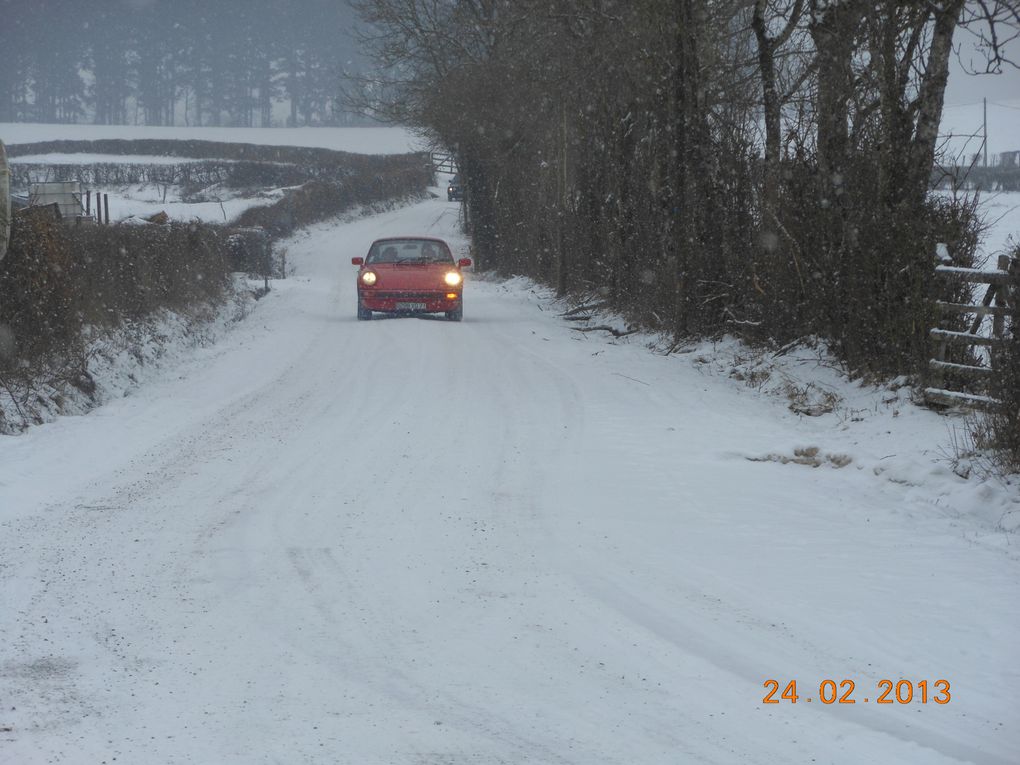 Notre sortie Glace et Neige du 24 février qui portait bien son nom cette année. Nous avons parcouru 80 kms sur des petites routes enneigées.