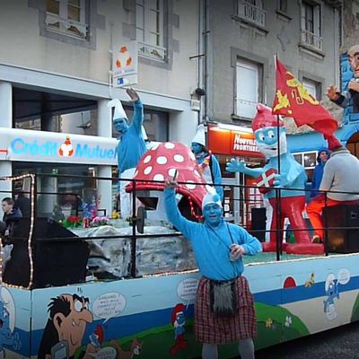 Les Schtroumph char au Carnaval de Granville