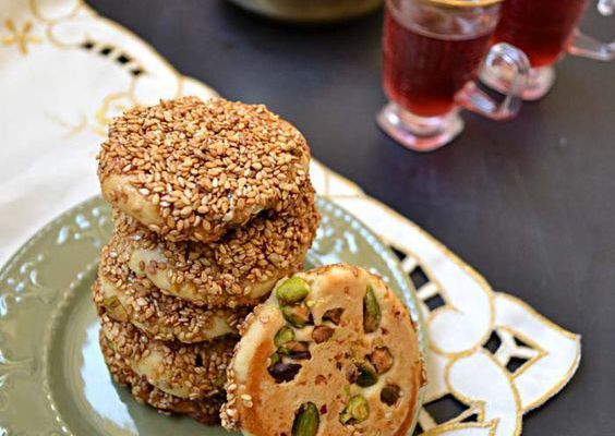 Galletitas árabes , corazones de Sésamo