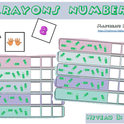 Crayons Numbers - Niveau 3 - 6 à 10