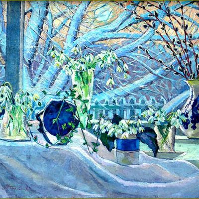 Les fleurs par les grands peintres - Maya Yakovlevna -  Perce-neige 1970